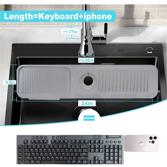 Gray Kitchen Set with Modern Design - Picture 3 of 9